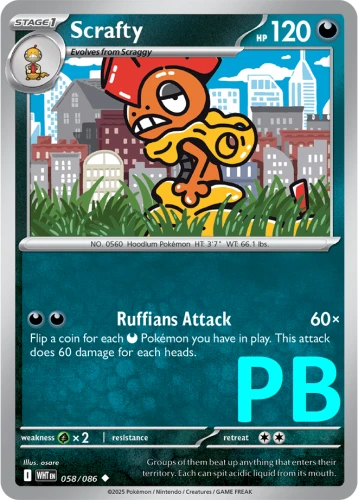 WHT-058-Scrafty-pokeball